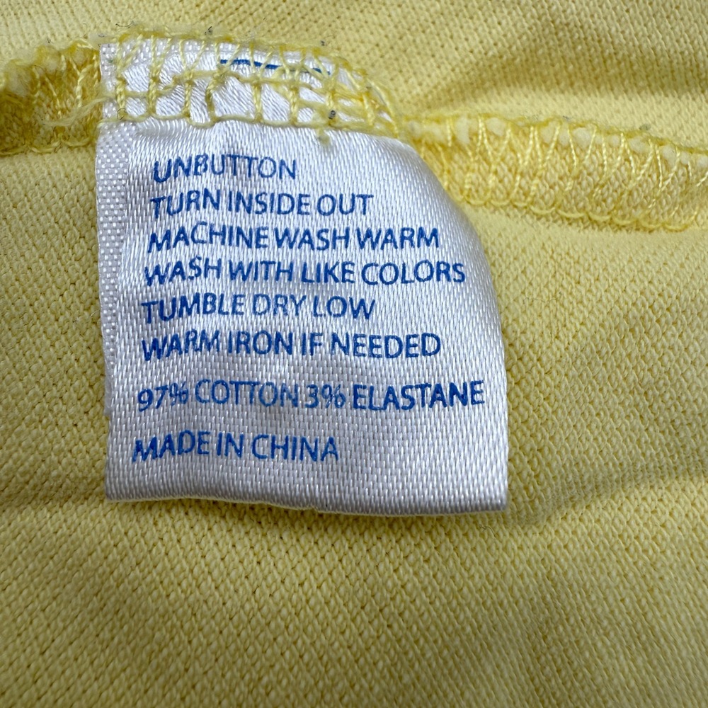 Southern Tide Skipjack Polo Shirt Short Sleeve Yellow Cotton Casual‎ Mens L 40 - Picture 3 of 9